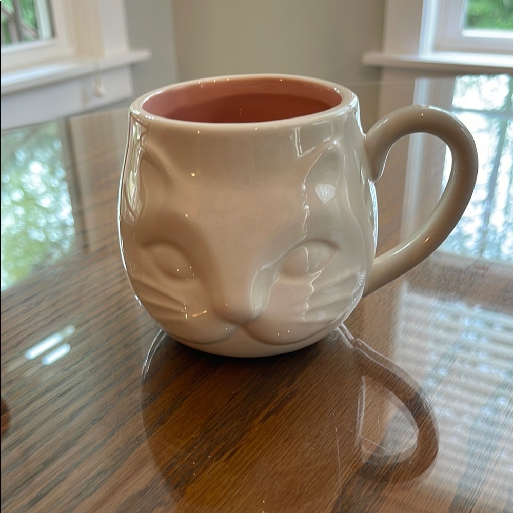 Adorable Cat Face Ceramic Mug Cup